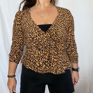 Zara Leopard Print Blouse